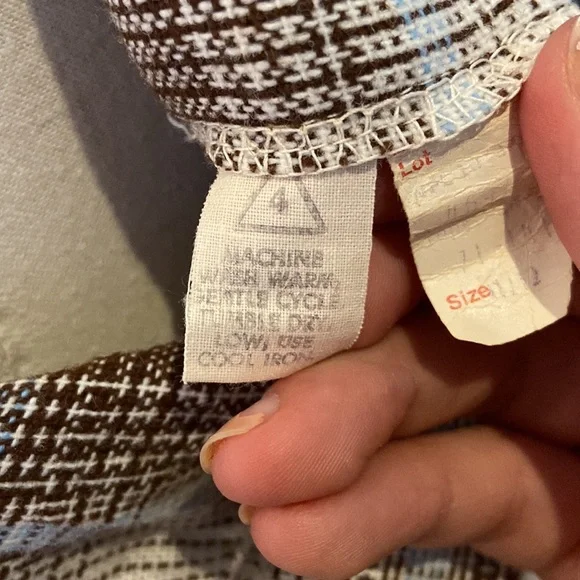 ❌SOLD ❌ Vintage 70's Pleated Plaid Maxi Skirt - Picture 6 of 6